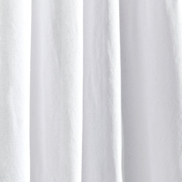 Boho Pom Pom Tassel Faux Linen Window Curtain Panel