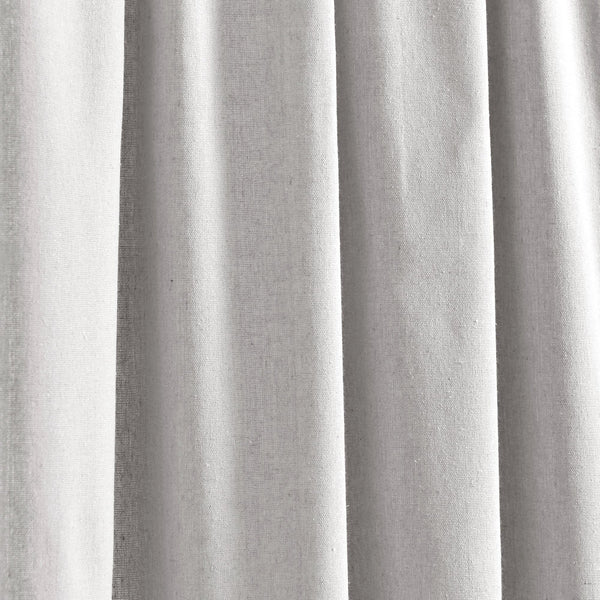 Boho Pom Pom Tassel Faux Linen Window Curtain Panel