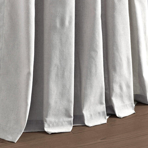 Boho Pom Pom Tassel Faux Linen Window Curtain Panel