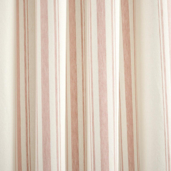 Farmhouse Stripe Yarn Dyed Recycled Cotton Blend Window Curtain Panel Set