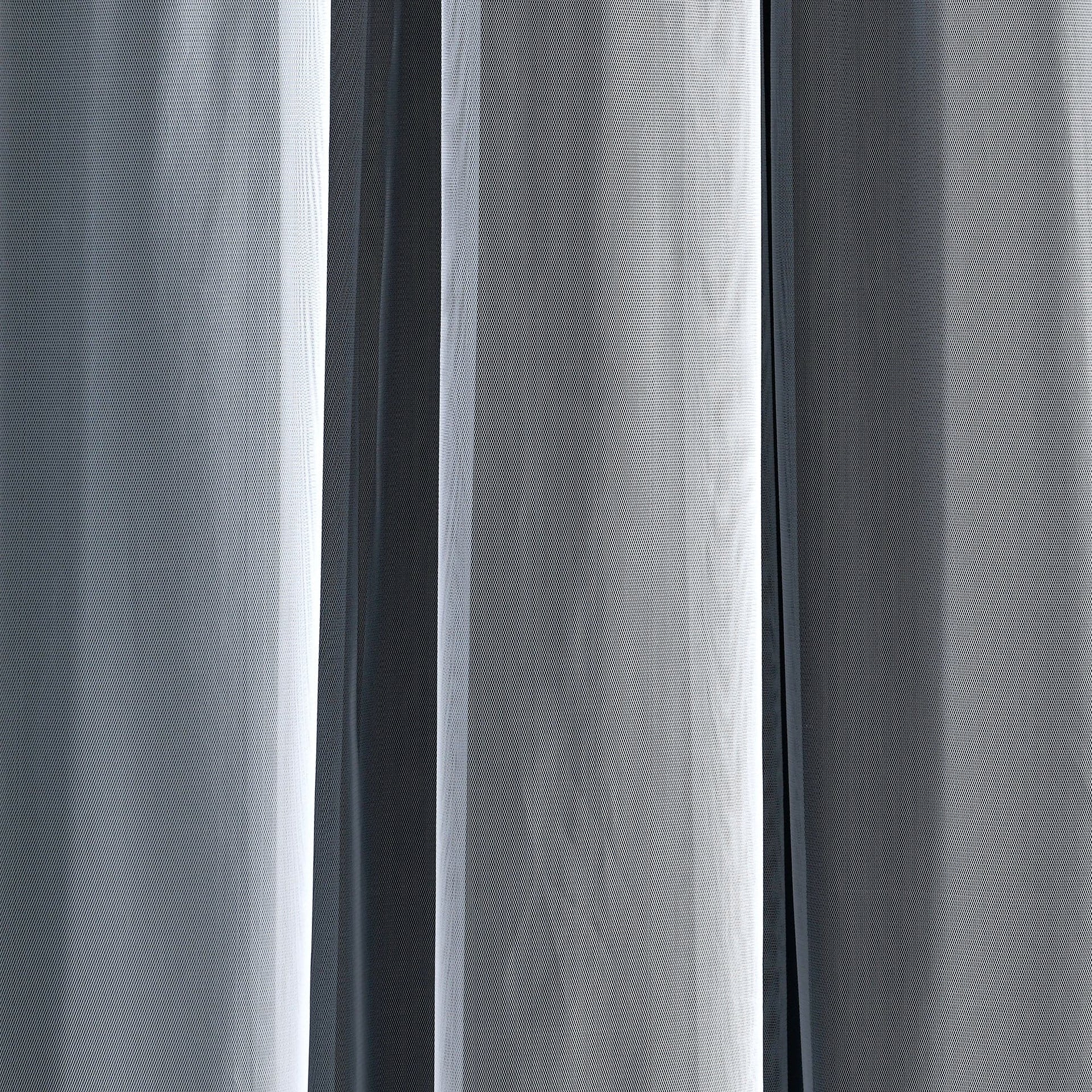 Grommet Sheer With Insulated Blackout Lining Curtain Panel Set