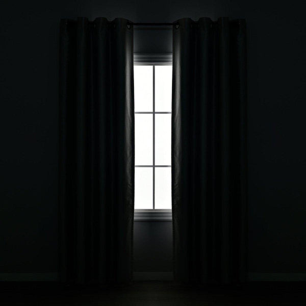Grommet Sheer With Insulated Blackout Lining Curtain Panel Set
