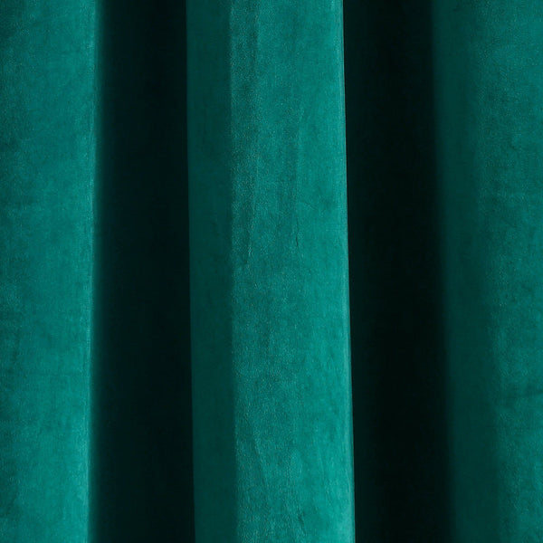 Prima Velvet Solid Grommet Light Filtering Window Curtain Panel Set