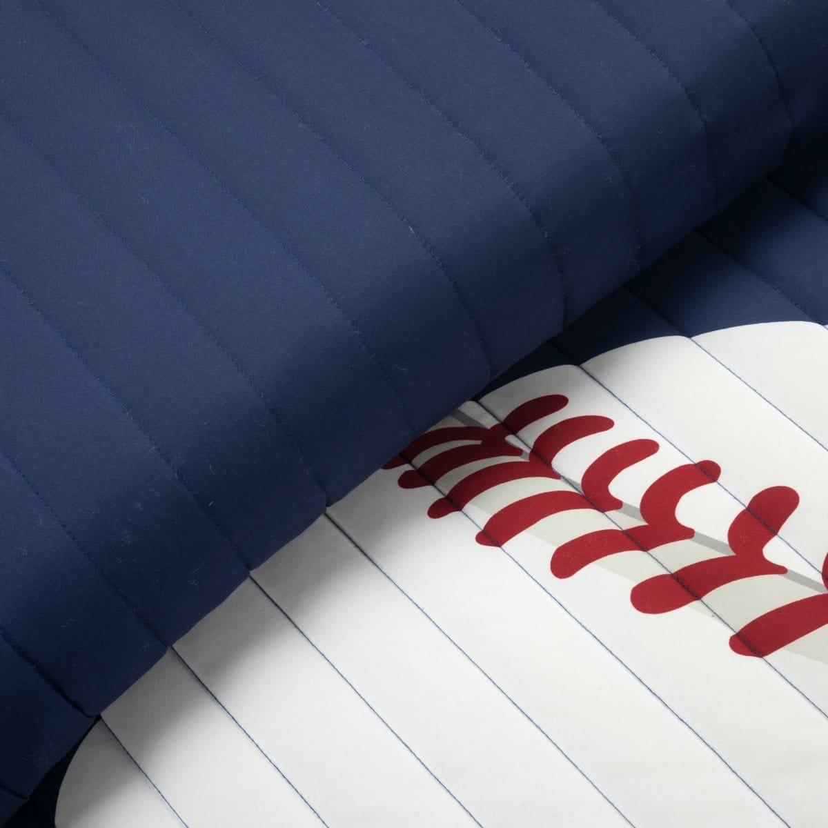 Baseball Game Reversible Oversized Kids Quilt Set