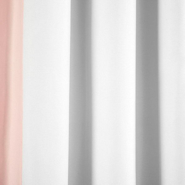 Block Border Blackout Window Curtain Panel