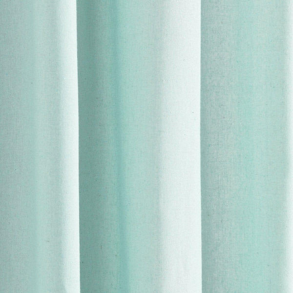 Modern Faux Linen Embroidered Edge With Attached Valance Window Curtain Panel Set
