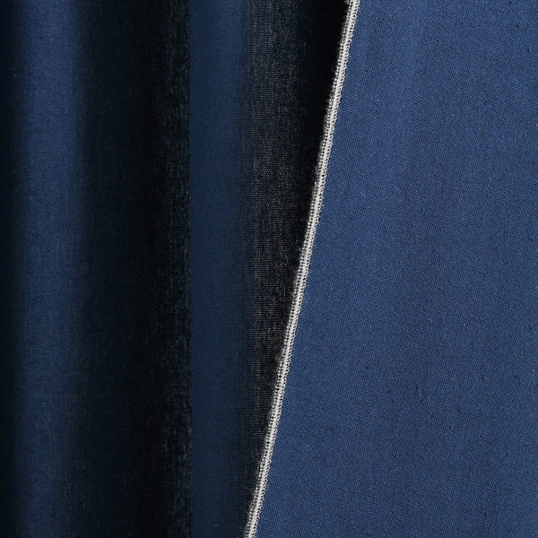 Modern Faux Linen Embroidered Edge With Attached Valance Window Curtain Panel Set