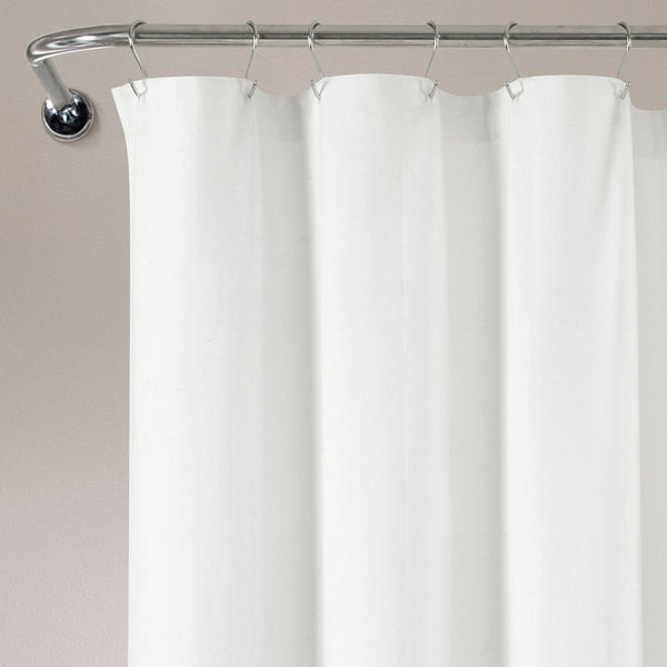 Boho Polka Dot Yarn Dyed Recycled Cotton Blend Shower Curtain