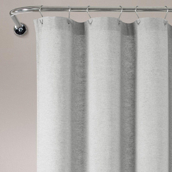 Boho Polka Dot Yarn Dyed Recycled Cotton Blend Shower Curtain