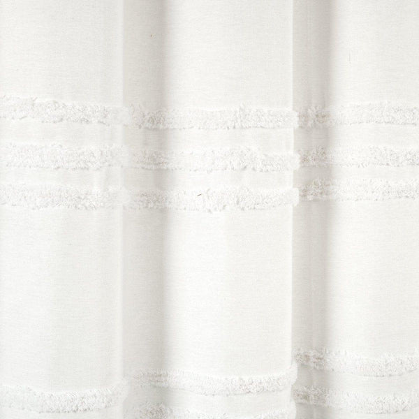Boho Kendra Tufted Yarn Dyed Recycled Cotton Blend Shower Curtain