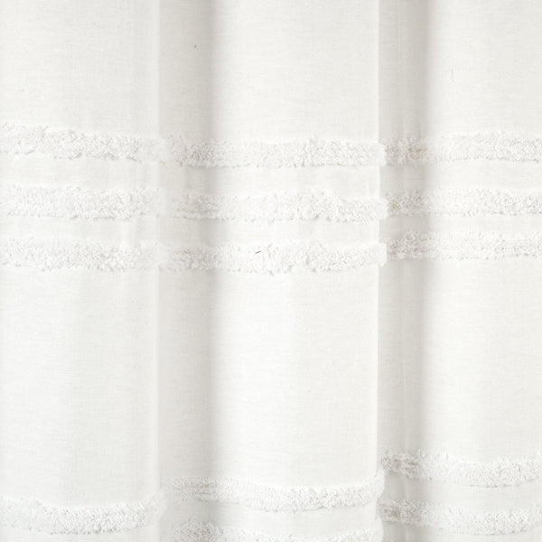 Boho Kendra Tufted Yarn Dyed Recycled Cotton Blend Shower Curtain