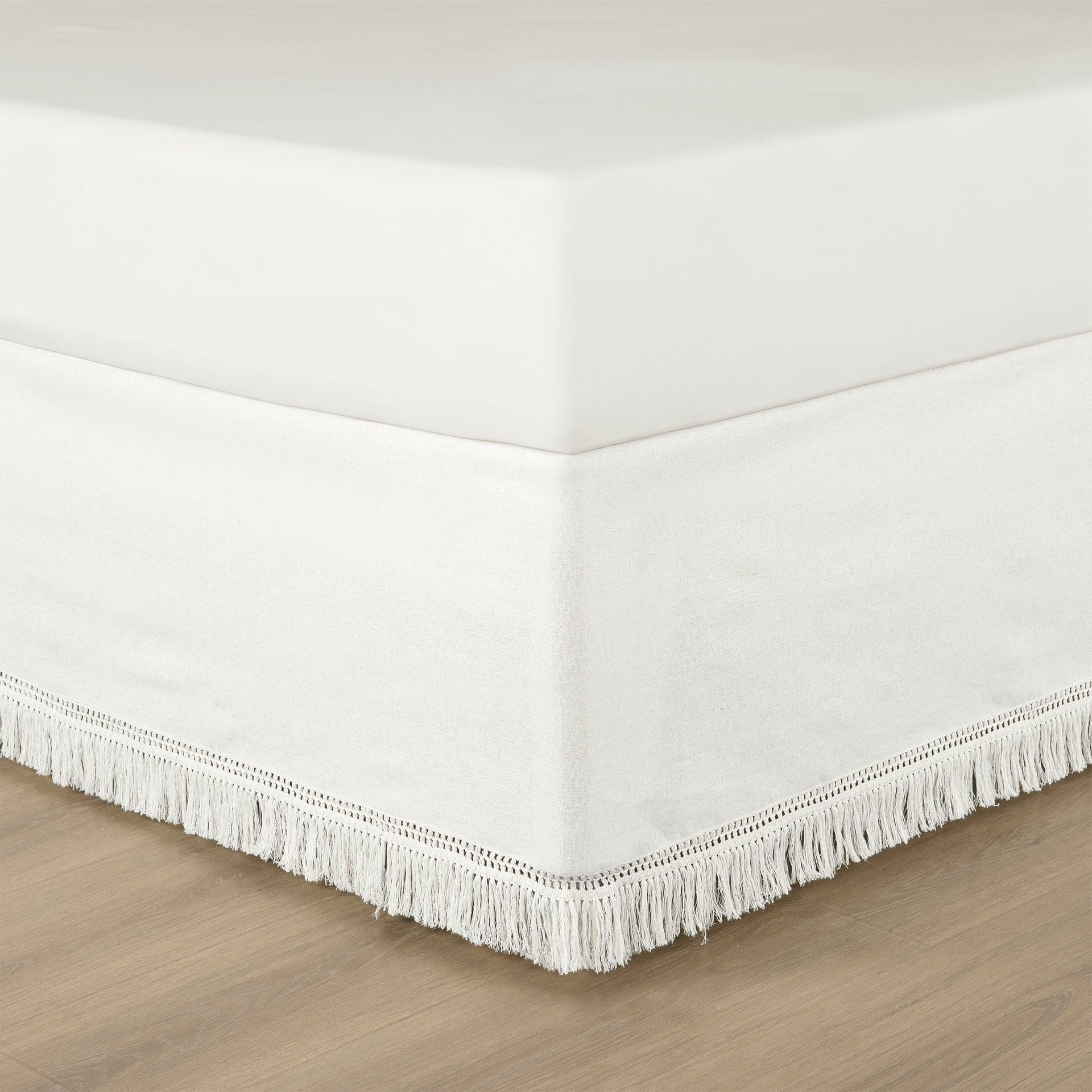 Boho Fringe 15-Inch Tailored Drop Easy Fit Bed Skirt