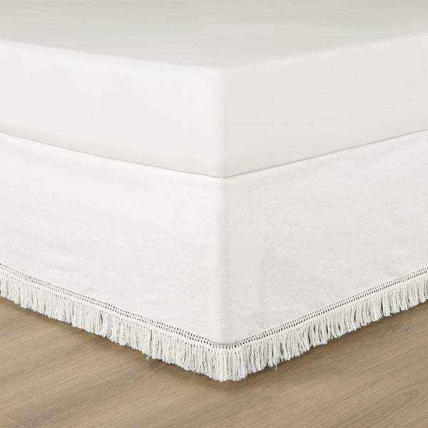 Boho Fringe 15-Inch Tailored Drop Easy Fit Bed Skirt