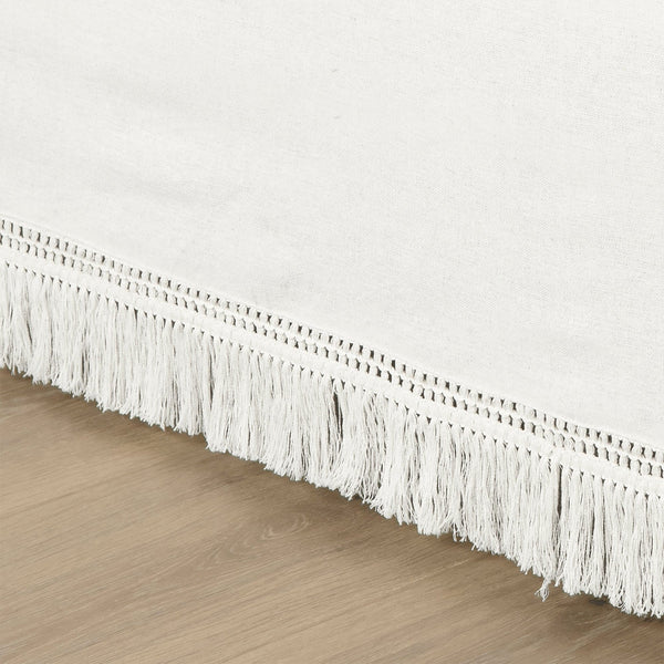 Boho Fringe 15-Inch Tailored Drop Easy Fit Bed Skirt