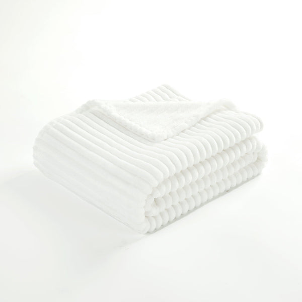 Super Cozy Ultra Soft Ribbed Faux Fur Throw