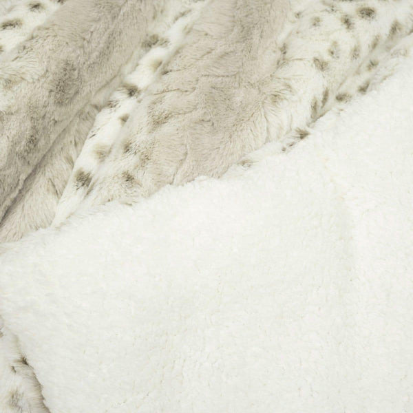 Leopard Textured Faux Fur Comforter 3 Piece Set