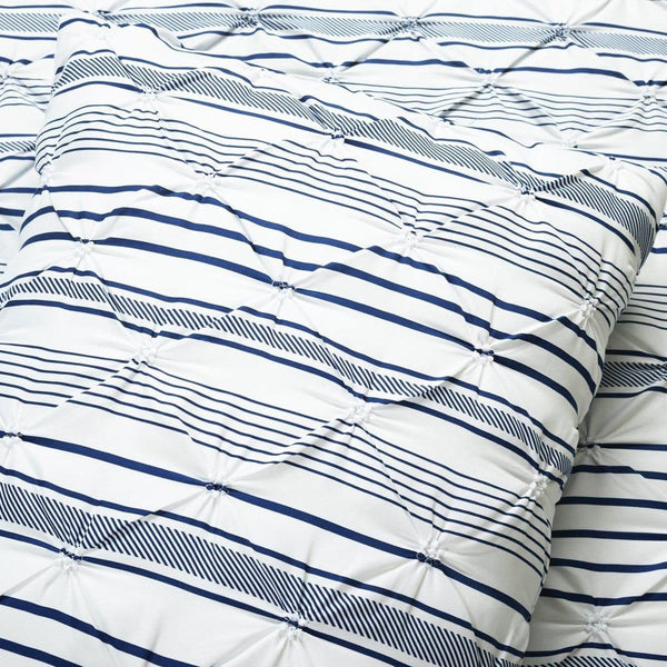 Ravello Pintuck Stripe 5 Piece Comforter Set
