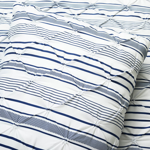 Ravello Pintuck Stripe 5 Piece Comforter Set
