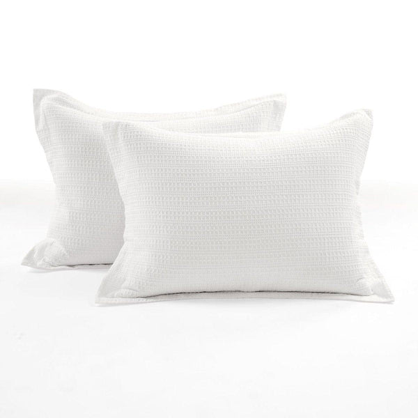 Haniya Solid Waffle Woven Cotton Textured Comforter Set