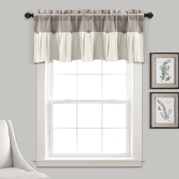 Linen Button Valance