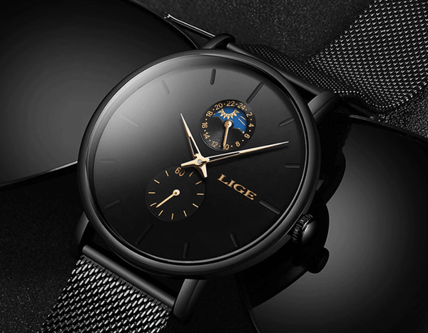Women's Elegant Waterproof Watch With Chronometers And Braided Stainless Steel Bracelet Excellent Design Perfect Gift