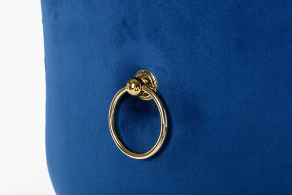 Set of 2 Bar Stools — Chrome Footrest, Swivel Height-Adjustable Velvet Seat, Golden Legs