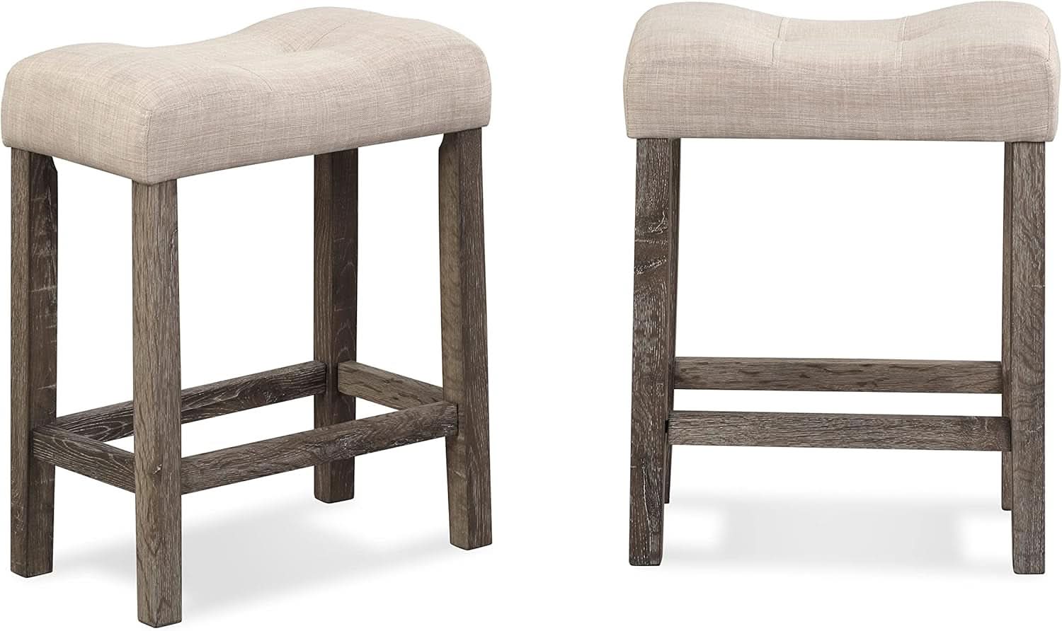 Taupe Upholstered Counter Height Elegant Dining Set