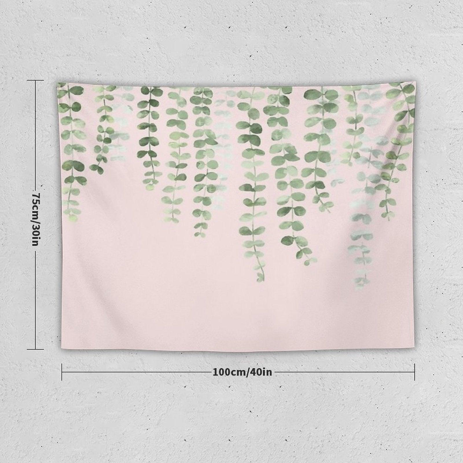 Eucalyptus Watercolor Pink Tapestry