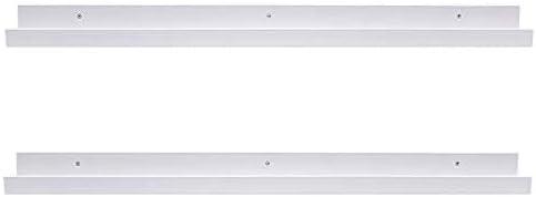 AZSKY Floating Picture Shelves Denver Modern Wall Mount – Long Narrow Picture Ledge - 36 Inch Set of 2 Mounting Hardware Included Pine