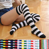 22 Colors Sweet Cute Girls Over Knee Long Printed Thigh High Cotton Socks Plus Size Over knee Socks for Women
