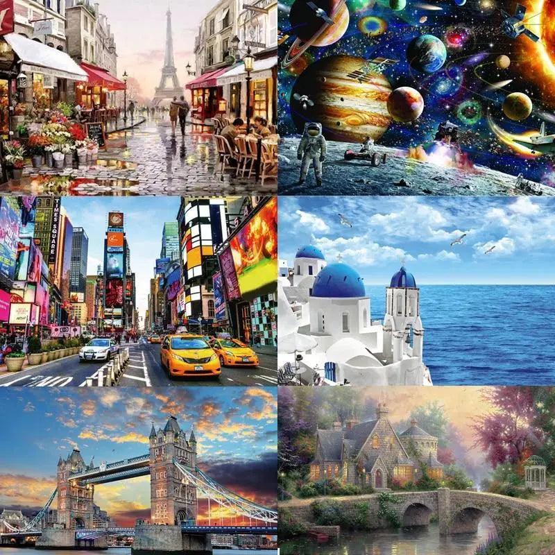 22 Styles New Puzzle 1000 Pieces For Adults Educational Game Toys Paper Adult Puzzles