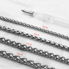 Titanium steel necklaces for men - Silver / 5x90cm