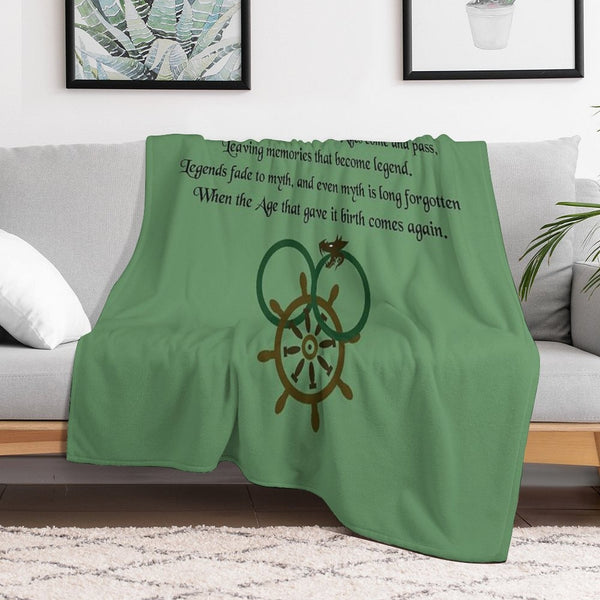 Thus Spins The Wheel of Time Easy Care Throw Blanket