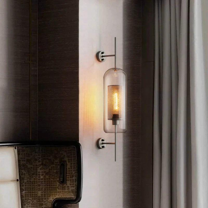Retro Industrial Luxuries Glass Ball Wall Lamp Sconce with Bronze