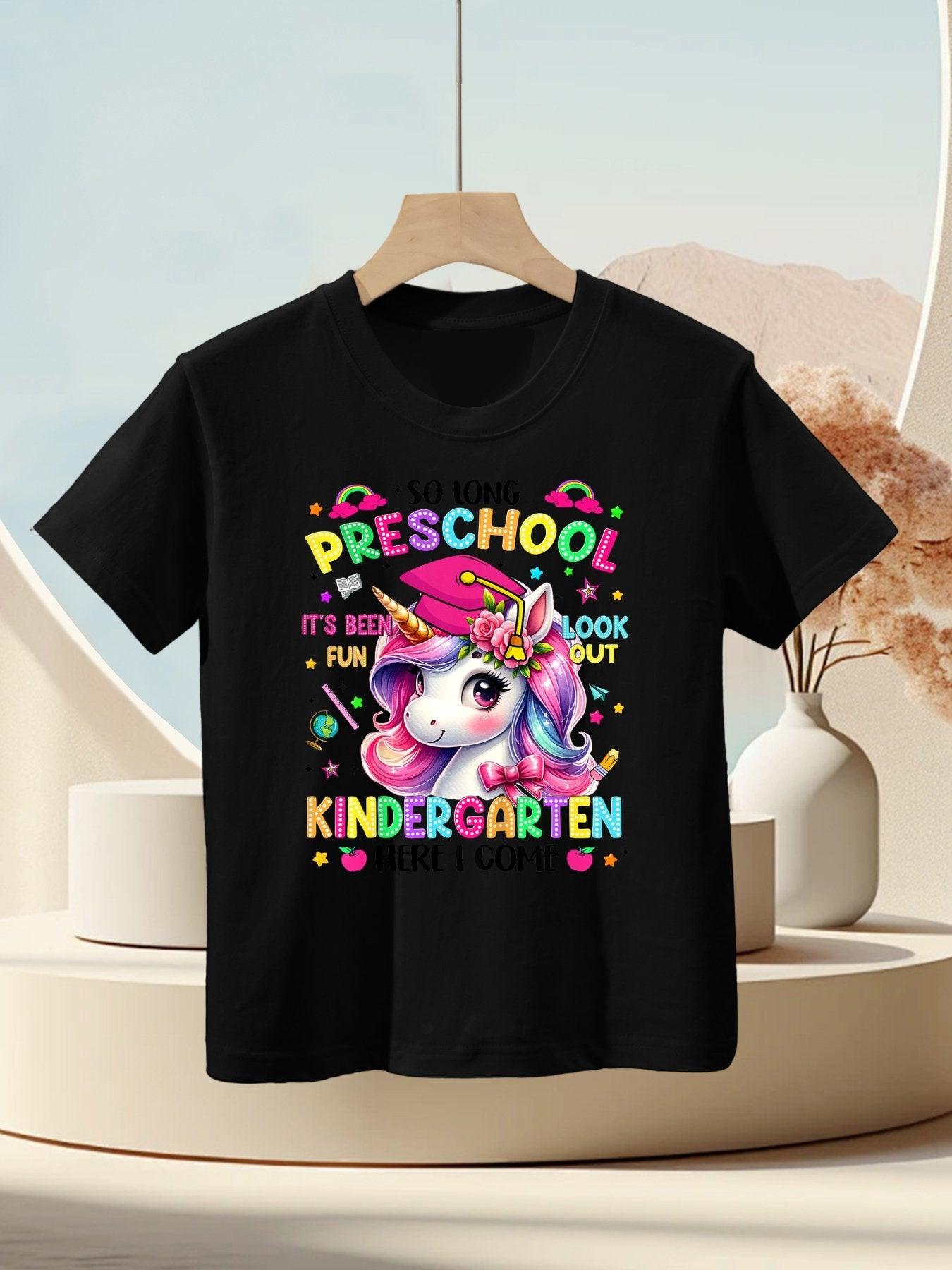 Kids So Long Preschool Graduation Graduate Unicorn Kids Girls Kids T-Shirt