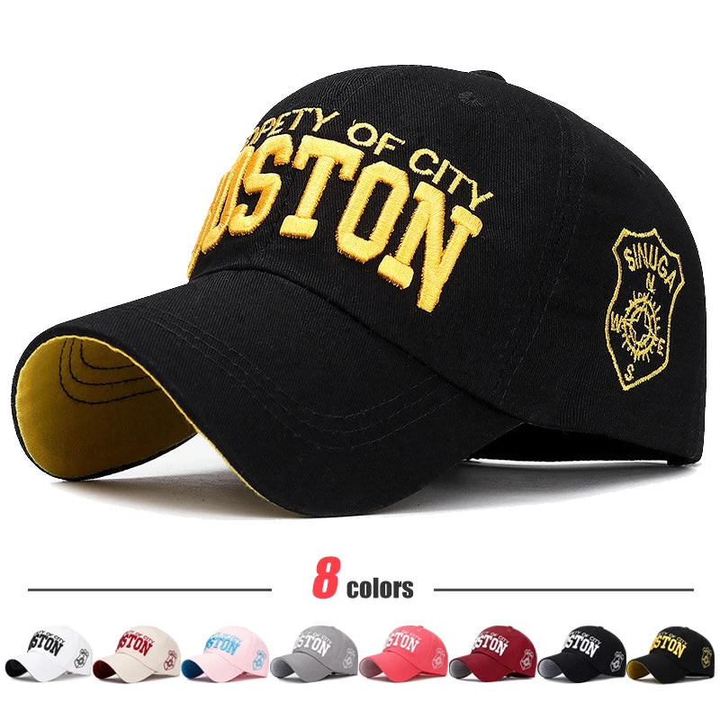 Soft Top Sports Baseball Cap Cotton 3D Embroidery Unisex Snapback Cap Tennis Hat Dad Cap