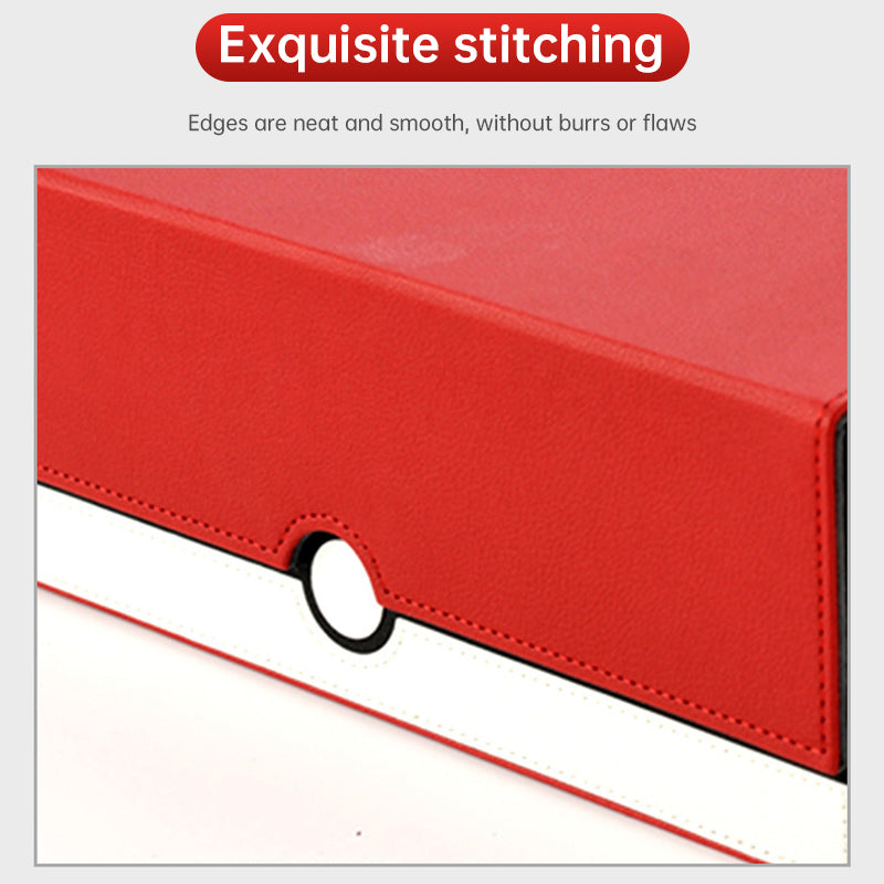 2025 New 4 - Row Card Holder. Large - capacity, Patchwork. Holds 3000+ Naked Cards. PU Leather