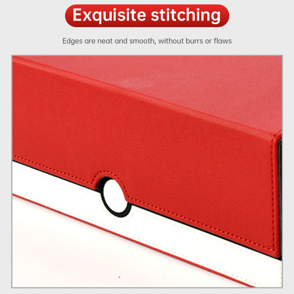 2025 New 4 - Row Card Holder. Large - capacity, Patchwork. Holds 3000+ Naked Cards. PU Leather