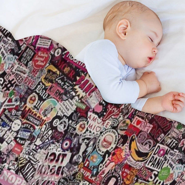 R PLACE MODIFIED 90S Travel-friendly Throw Blanket