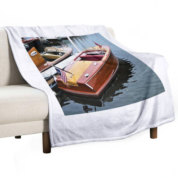 Photo of A Chris Craft Riviera Travel-friendly Throw Blanket
