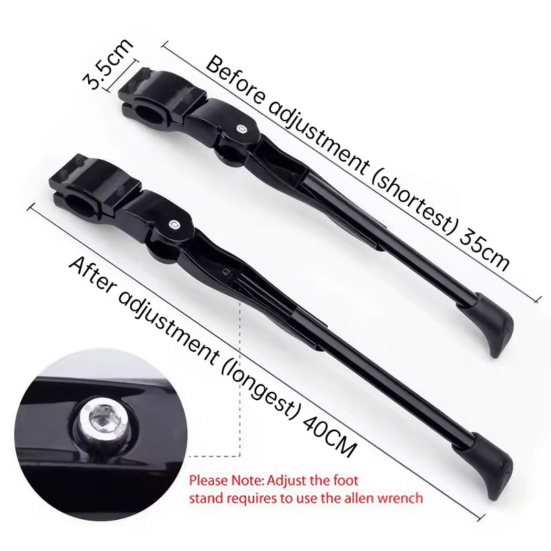 Adjustable bicycle rack, parking rack, side rack for 22, 24, 26 - inch mountain bikes