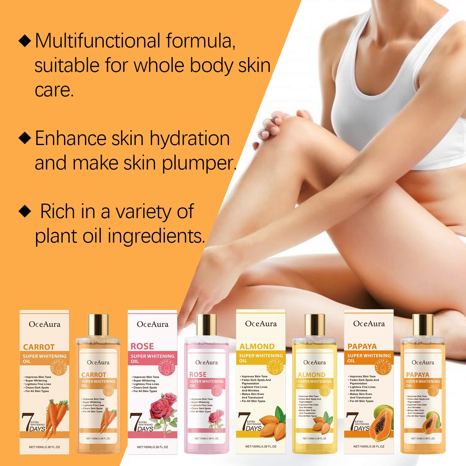 7 Day Care Essential Oil Gently Moisturizes The Body And Moisturizes The Skin Daily Massage Care Essential Oil