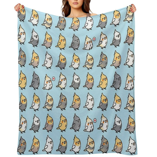 Chubby Cockatiel Collection Compact Throw Blanket