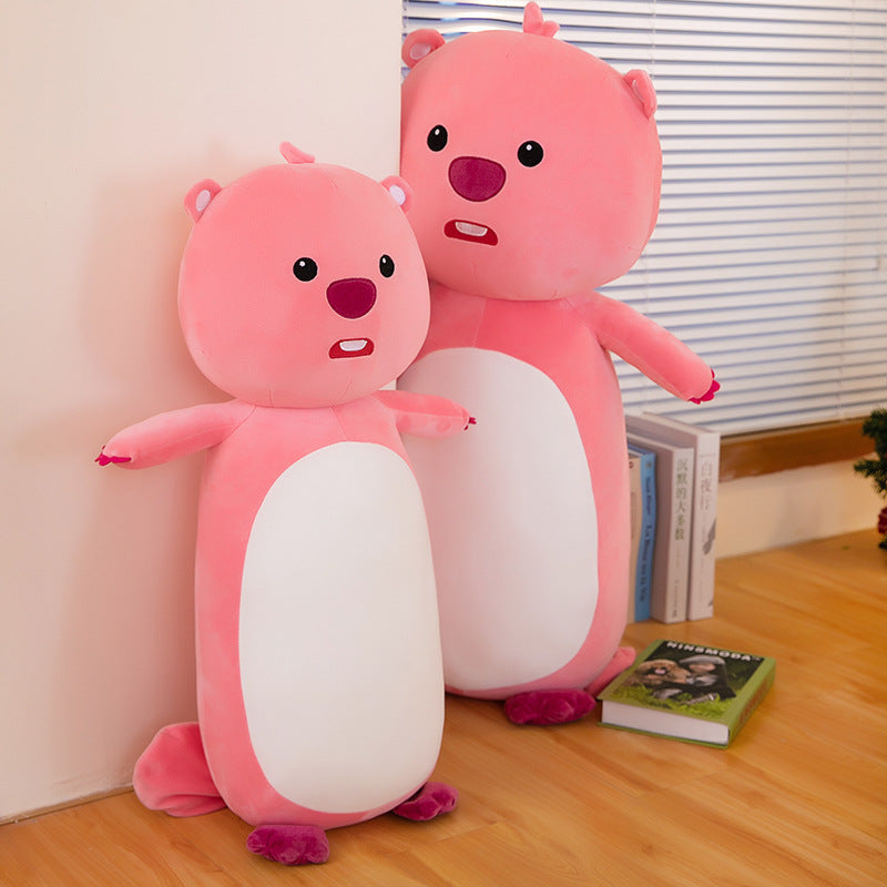 Super cute beaver long doll cute beaver headboard pillow super soft one-piece pillow gift