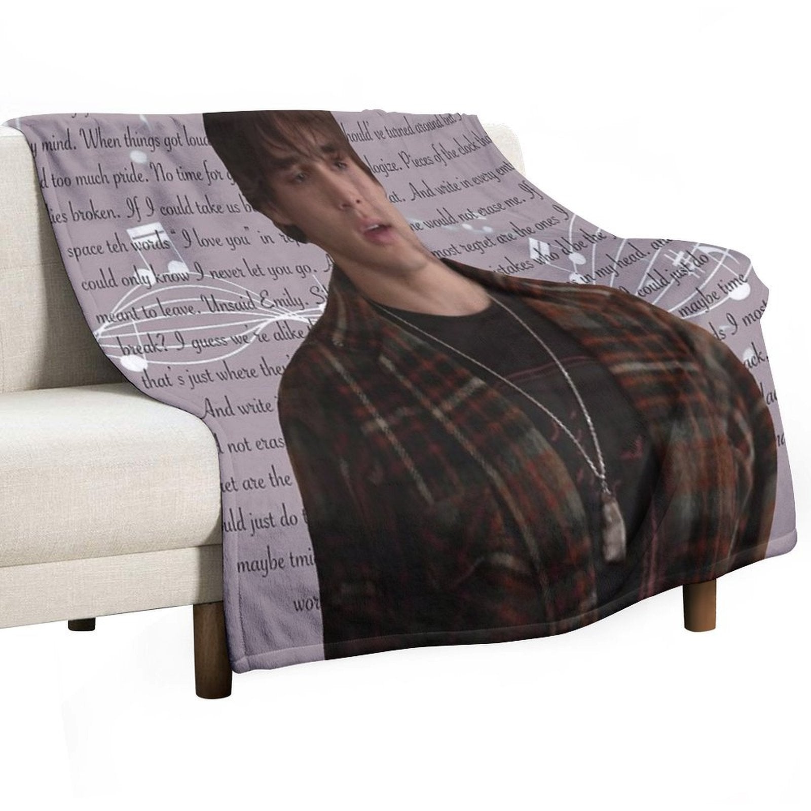 Unsaid Emily Lyrics Premium Throw Blanket