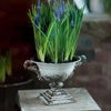 Distressed White Iron Urn