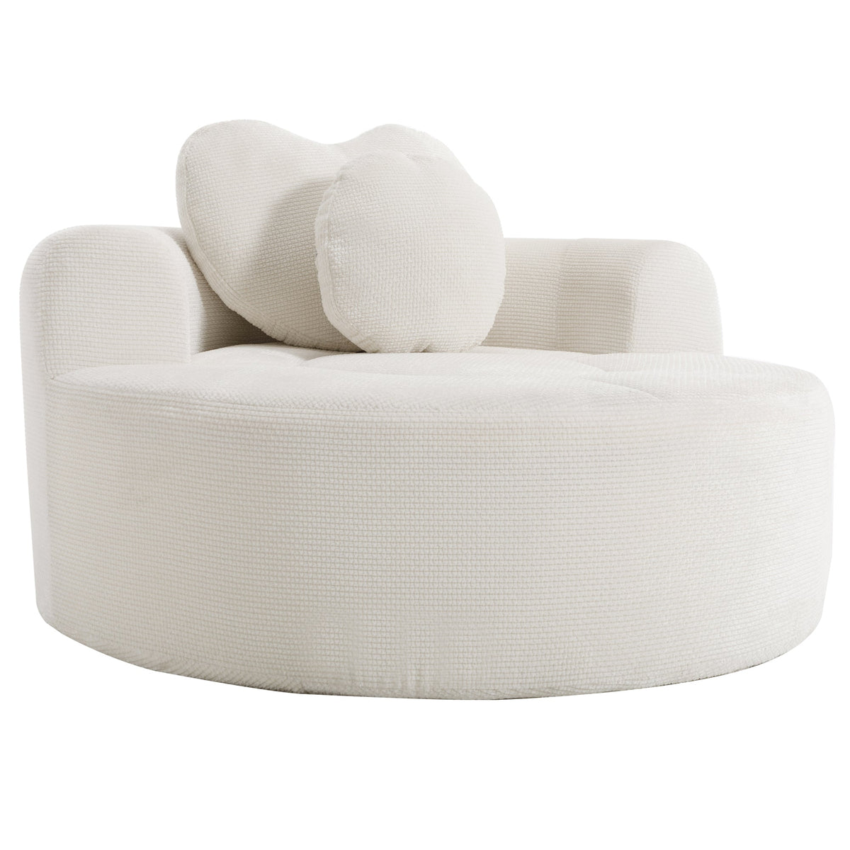 Round Sofa Bed with Memory Foam Sectional Couches for Living Room