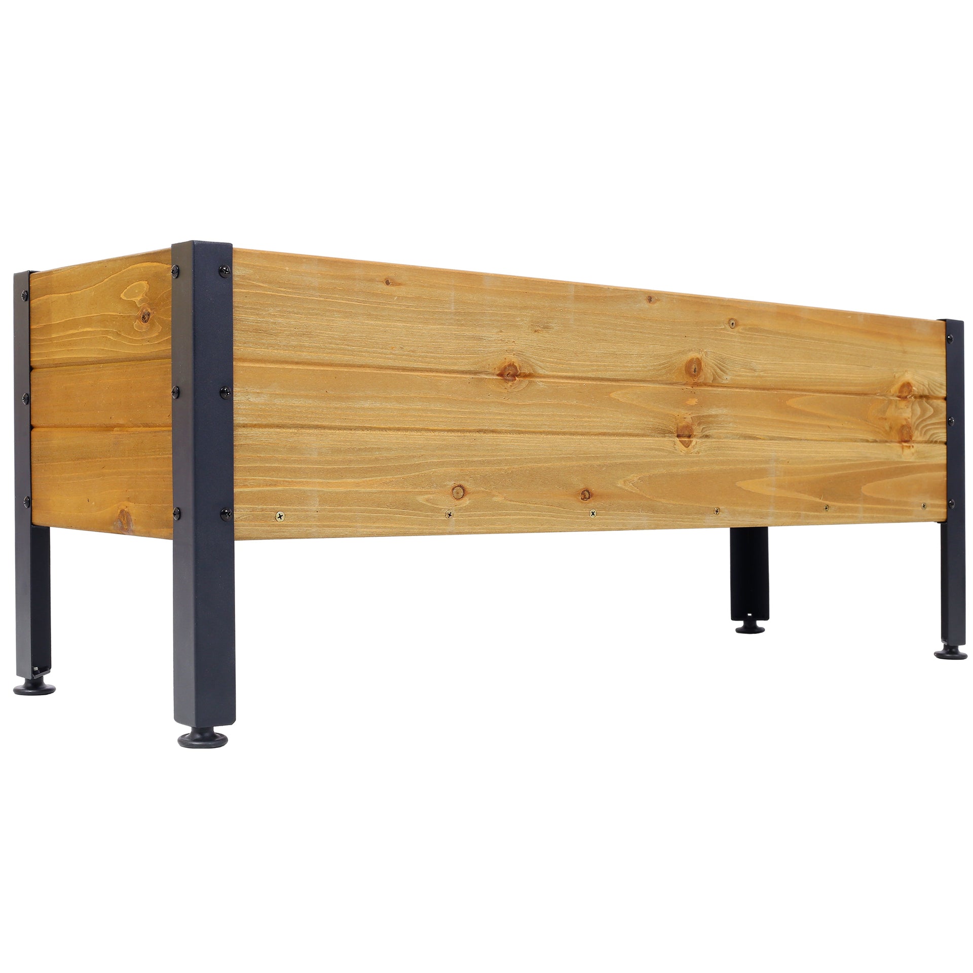Wood Rectangular Garden Planter Box Raised Bed Outdoor