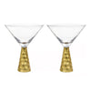 Daphne Gold Set of 2 Martini Glasses 8.79 OZ.