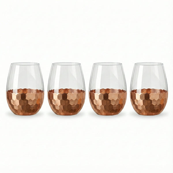 Daphne Copper Set of 4 Stemless Glasses 20OZ.